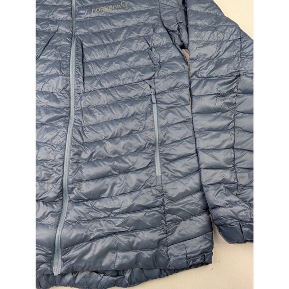 Noronna Women's Trollveggen Down800 Hooded Infinity Puffer Jacket Blue Small - Picture 3 of 15
